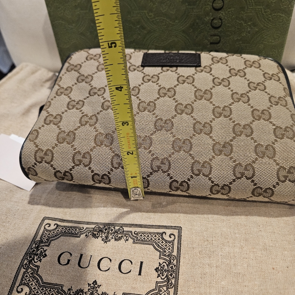 Gucci Original GG Guccissima Canvas Beige Fanny Pack Belt Bag New - Picture 5 of 13